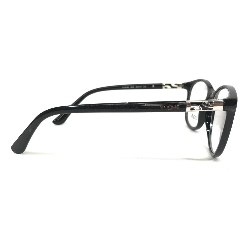 Vogue Eyeglasses Frames VO5168 W44 Black Silver Square Full Rim 52-17-140